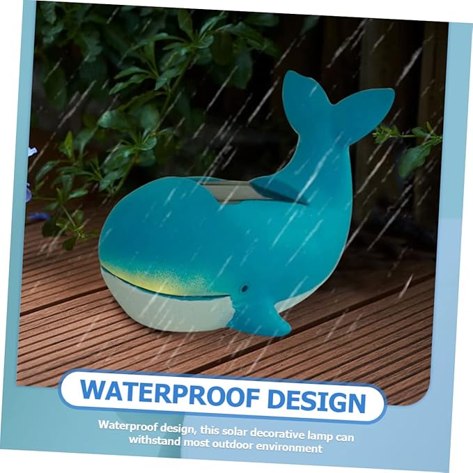 Happyyami Solar Pathway Lights Resin Craft Ornament Led Animal Lamp Patio Decor