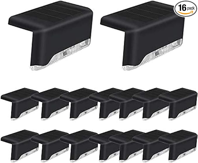 16 Pack Solar Deck Lights, The LED Lights for Outdoor, Waterproof Solar LED Lights for Deck, Step, Railing, Wall | Lumora