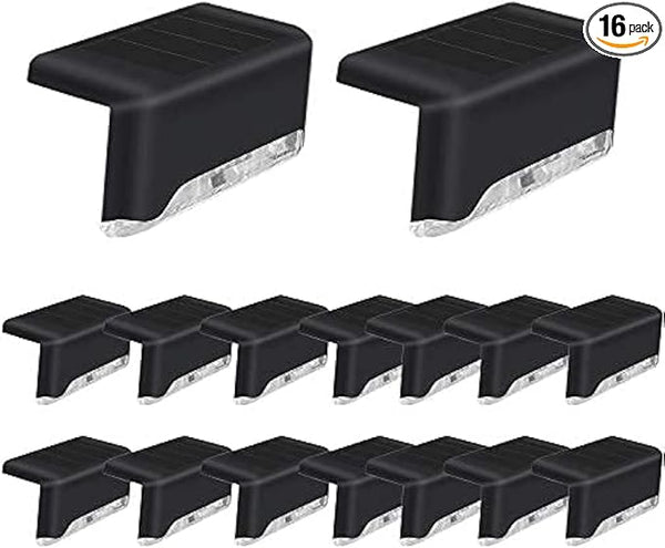 16 Pack Solar Deck Lights, The LED Lights for Outdoor, Waterproof Solar LED Lights for Deck, Step, Railing, Wall | Lumora