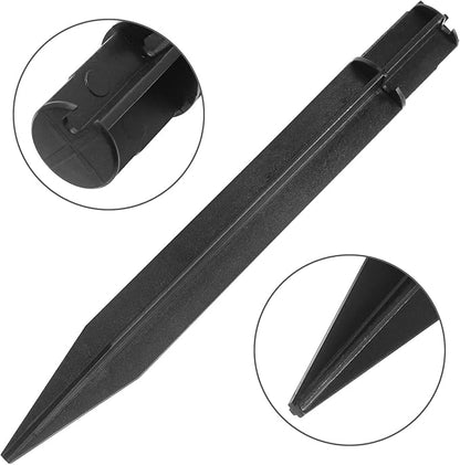 Litoexpe 12 Pcs 8.18 Inch Reinforced Ground Spikes, ABS Plastic Solar Lights Stakes Replacement Stakes for Garden Pathway Lamps (Inside Diameter 0.83 Inches)