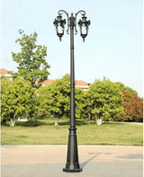 Outdoor Lamp Post Light Lamp Post Lights Outdoor,2-Head Street Light Anti-Rust Aluminum High Pole Light European | Lumora