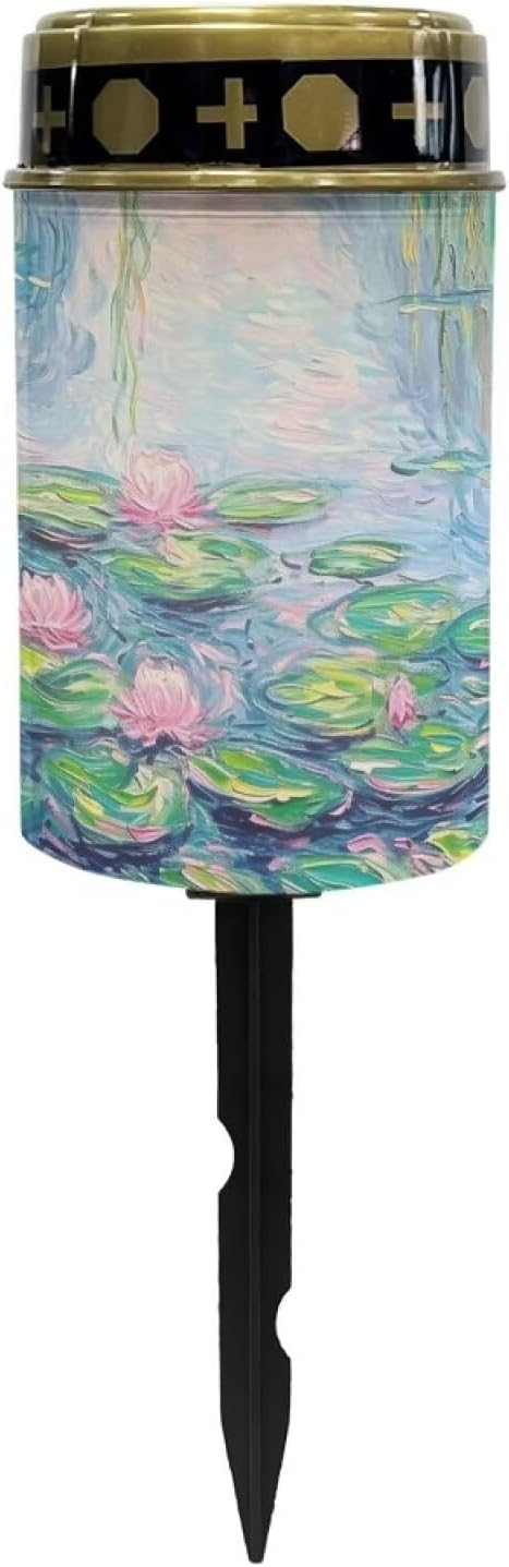 ZOUTAIRONG Solar Light for Cemetery Grave Solar Pathway Lights,Solar Lights 6 Pack Outdoor Waterproof Garden Stake Lights for Outside Yard Patio Landscape Lighting Pathway Lights Spotlights Lotus