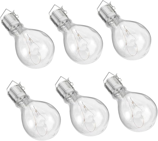 6pcs Solar Led Bulb Chandelier Eco-Friendly Decorative Light Bulbs for Garden Patio Outdoor Warm Light Vanity