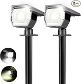 2 Pack Solar Spot Lights Outdoor, Solar Spotlights Outdoor Waterproof 2-in-1 Auto On/Off Landscape Lighting for | Lumora