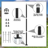 10FT Outdoor Solar Street Light Pole, Heavy Duty Galvanized Steel Lamp Post with Rebar Base, Waterproof for | Lumora