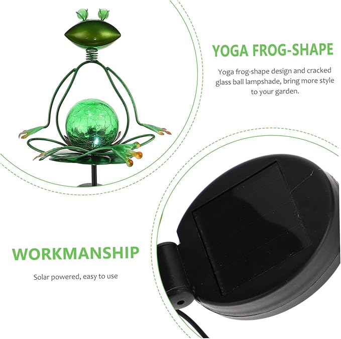 SUPVOX Solar Frog-Shaped Outdoor Light Led Lamp for Garden Decor Energy-Saving Solar Pathway Lighting for Courtyards Parks and Paths