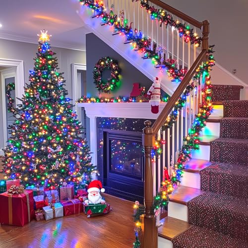 JMEXSUSS 500 LED Multicolor Christmas Tree Lights Plug in