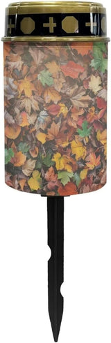 ZOUTAIRONG 3D Maple Leaf Solar Glass Light Garden Stake Light, Cemetery Decorations for Grave Outdoor Lights, Jesus | Lumora