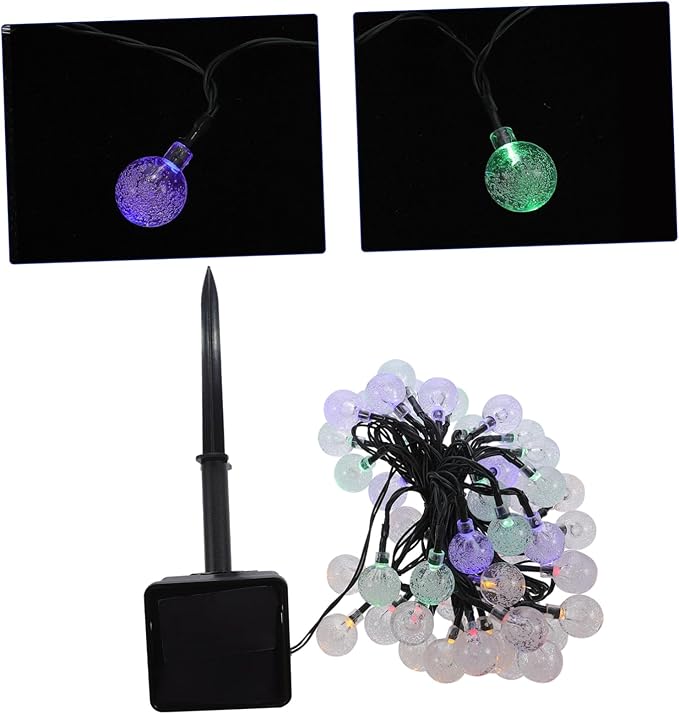 DOITOOL 1set Led Solar String Light Outdoor Decor Lights for Garden Patio Fence and Balcony Solar Panels