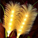 HUSSAIN Solar Garden Fairy Light, Reed Fiber Optic Light, Outdoor Solar Garden Lights Waterproof LED for Patio Yard | Lumora