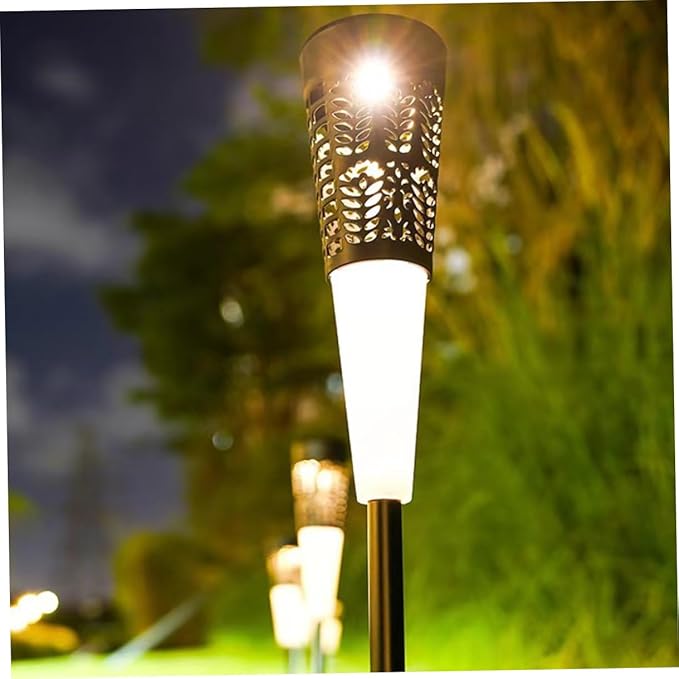 6pcs Solar Garden Stake Lights Warm Colorful LED Pathway Lights Outdoor Landscape Solar Lamps for Yard Patio Walkway Decor