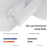 Outdoor Wall Sconce Light Exterior IP54 Waterproof LED Wall Light Fixture White Porch Light Outdoor Wall Mount Lamp | Lumora