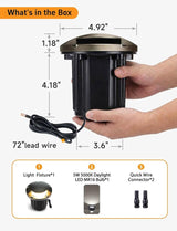 Gardenreet Well Lights Landscape LED - Brass Low Voltage Replaceable Bulb Ip65 In-Ground - Outdoor Path Light | Lumora