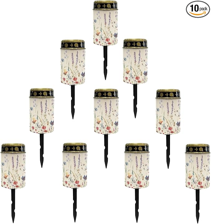 Floral Solar Pathway Lights Waterproof Solar Outdoor Lights,Solar Stake Lights Solar Lantern Solar Garden Lights Spotlights Fairy Lights,Wall Light Auto On/Off