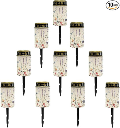 Floral Solar Pathway Lights Waterproof Solar Outdoor Lights,Solar Stake Lights Solar Lantern Solar Garden Lights Spotlights Fairy Lights,Wall Light Auto On/Off
