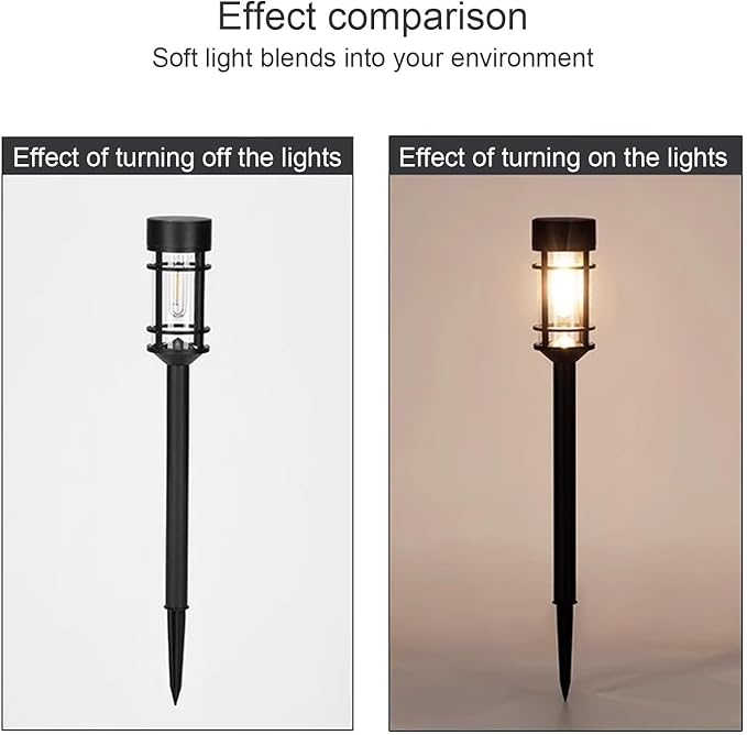 LED Solar Pathway Lights Outdoor, Decorative Solar Landscape Lights for Garden Pathway Walkway Driveway