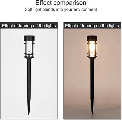 LED Solar Pathway Lights Outdoor, Decorative Solar Landscape Lights for Garden Pathway Walkway Driveway