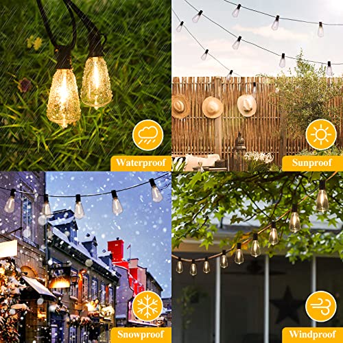 Brightever 50FT Outdoor String Lights 27 Bulbs, Waterproof Patio Lights (Pack of 2)