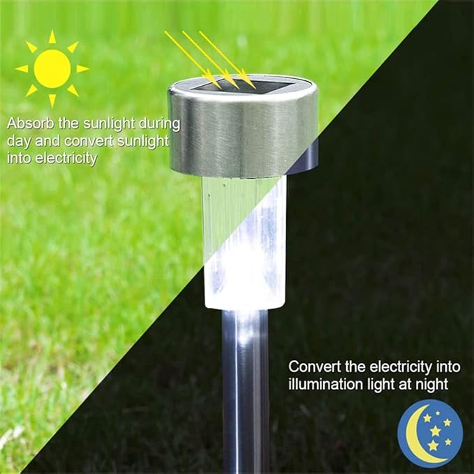 Solar Lights Outdoor,Solar Powered Garden Light, IP44 Waterproof Solar Path Lights Dusk To Dawn Auto On/Off Solar Torch Light,Solar Pathway Lights for Yard Driveway Lawn Pathway,warm lights,1pcs
