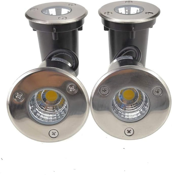 QUANS 3W Watt 12V 24V DC AC Low Voltage in Ground Well Outdoor LED Light, in-Ground Landscape Lighting Spotlight | Lumora