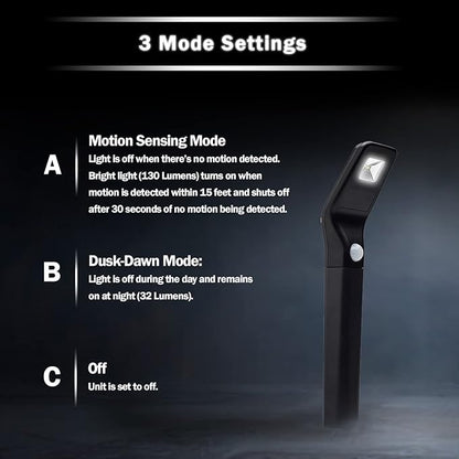 Morvat LED Auto Solar Powered Outdoor Path Lights with Watertight Lens for Garden Yard & Pathway, Bright Waterproof Landscape & Patio Lighting, Dusk to Dawn (Motion - Small)