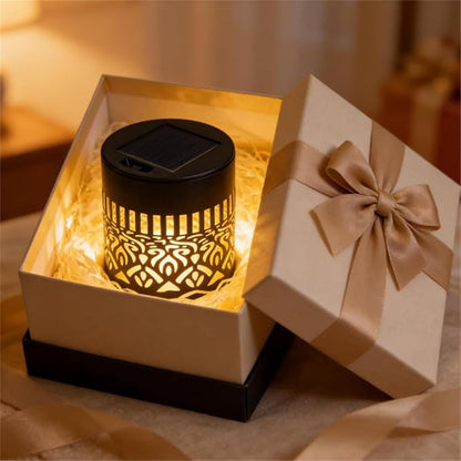 Decorative Solar Mandala Lights, Solar Mandala Lights Outdoor, Metal Solar Powered Outdoor Deck Step Wall Lights, Mandala Theme Waterproof Fence Light for Garden Post Patio Backyard Yard (1 Pc)
