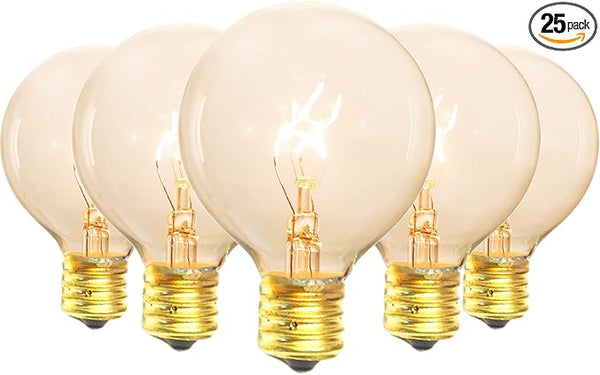 EST. LEE DISPLAY L D 1902 Indoor ＆ Outdoor G50 Globe Light Bulbs, Transparent Clear Color Glass, Incandescent | Lumora