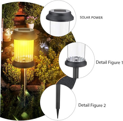 LIFKOME 6pcs Solar Energy Ground Plug Landscape Lights Solar Lawn Lamp for Outdoor Garden Pathway Decoration