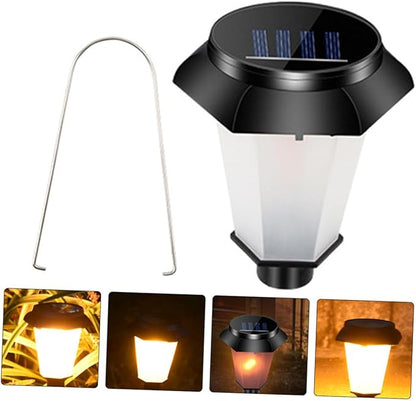 Happyyami Solar Powered Stake Light Outdoor LED Garden Decor with Yellow Flame Effect Easy Installation Landscape Lighting for Lawn Patio and Backyard Ambiance