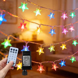150 LED Color Changing Star String Lights - 65.6ft with Remote, 11 Modes, IP44 Waterproof, Linkable Plug in Lights | Lumora