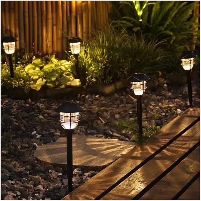 Etlegor Chinese Decor Lights, Solar Pathway Lights Waterproof Lawn Night Light for Outside/Lawn/Patio/Yard/Pathway/Walkway/Driveway Decoration ﻿ (Color : Warm Light, Size : 2PCS)