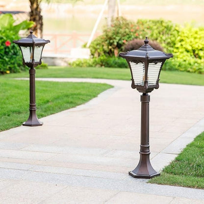 Lights Outdoor Anti-Rust Gold Outdoor Retro Glass Garden Pillar Light European Antique IP55 Waterproof Lawn Post Light Courtyard Street Landscape Decorative Column Lamp E27 Edison Stadium