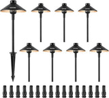 VEVOR 8 Pack Low Voltage Landscape Path Lights, 3W 210LM 12V-24VAC/DC Outdoor LED Pathway Lighting, 3000K Warm | Lumora