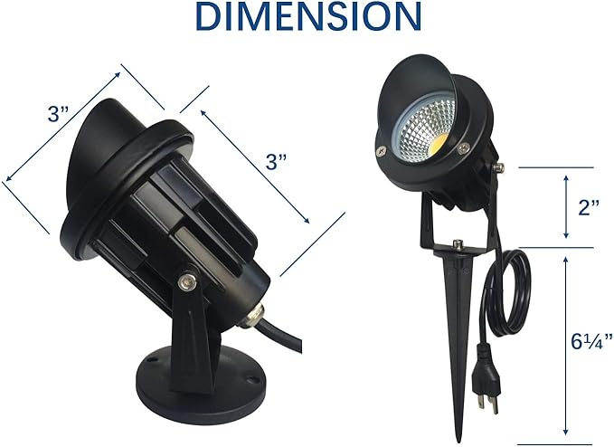 LED Outdoor Spotlight Flag Light 120V 10W Waterproof Spot Lights for Yard Flagpole House Tree Plug in Christmas | Lumora