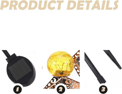Solar Lawn Light Outdoor Star Hollow Ground Lamp Garden Solar Path Light Yard Landscape Lighting for Patio Lawn