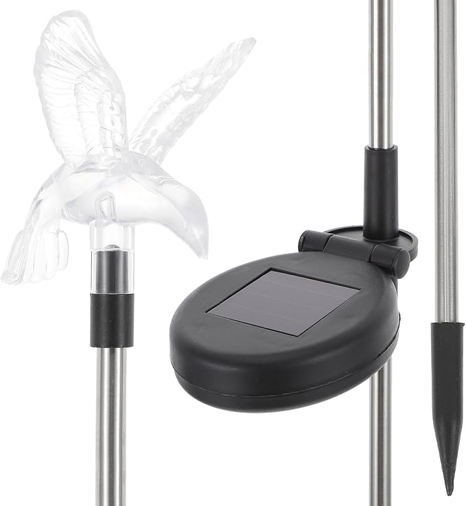 Zerodeko Waterproof Solar Outdoor LED Lawn Light Garden Solar Pathway Light with Thin Stake for Patio and Yard Decor