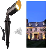 Cheopha Solid Brass Low Voltage Landscape Lighting,12V Landscape Lights, Compact Size Low Voltage Spotlight Fixture | Lumora