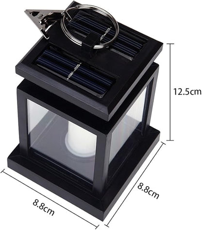 Solar Lantern Lights Hanging lamp Outdoor Night Light Waterproof Warm Light Flicker Auto Sensor On Off Umbrella Lantern Candle Lights (1 Pack)