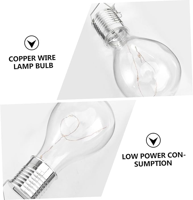 6pcs Solar Powered Copper Wire Chandelier Bulbs Warm White Hanging Led Light for Home Garden and Patio Decoration Eco-Friendly Easy to Install