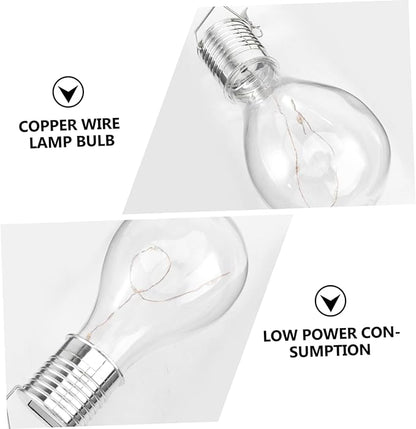 6pcs Solar Powered Copper Wire Chandelier Bulbs Warm White Hanging Led Light for Home Garden and Patio Decoration Eco-Friendly Easy to Install