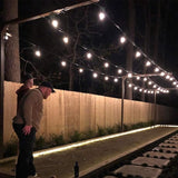 YQL Outdoor String Lights Hanging Kit,Globe String Lights Suspension Kit,164ft Black Vinyl-Coated 304 Stainless | Lumora