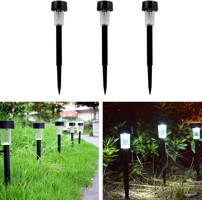 Uonlytech 2 Pcs Globe Light Stakes LED Landscape Lighting Pathway Landscape Spots Weather Solar Exterior LED for Pathway Garden Outdoor