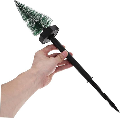 Hemoton Solar Christmas Tree Shaped Light Creative Solar Lawn Path Light for Outdoor Holiday Decoration Unique Led Garden Ground Stake for Christmas Atmosphere