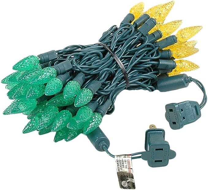 Novelty Lights 24FT 70 LED C6 Christmas String Lights, Outdoor Tree Commercial Grade LED Lights, Permanent | Lumora