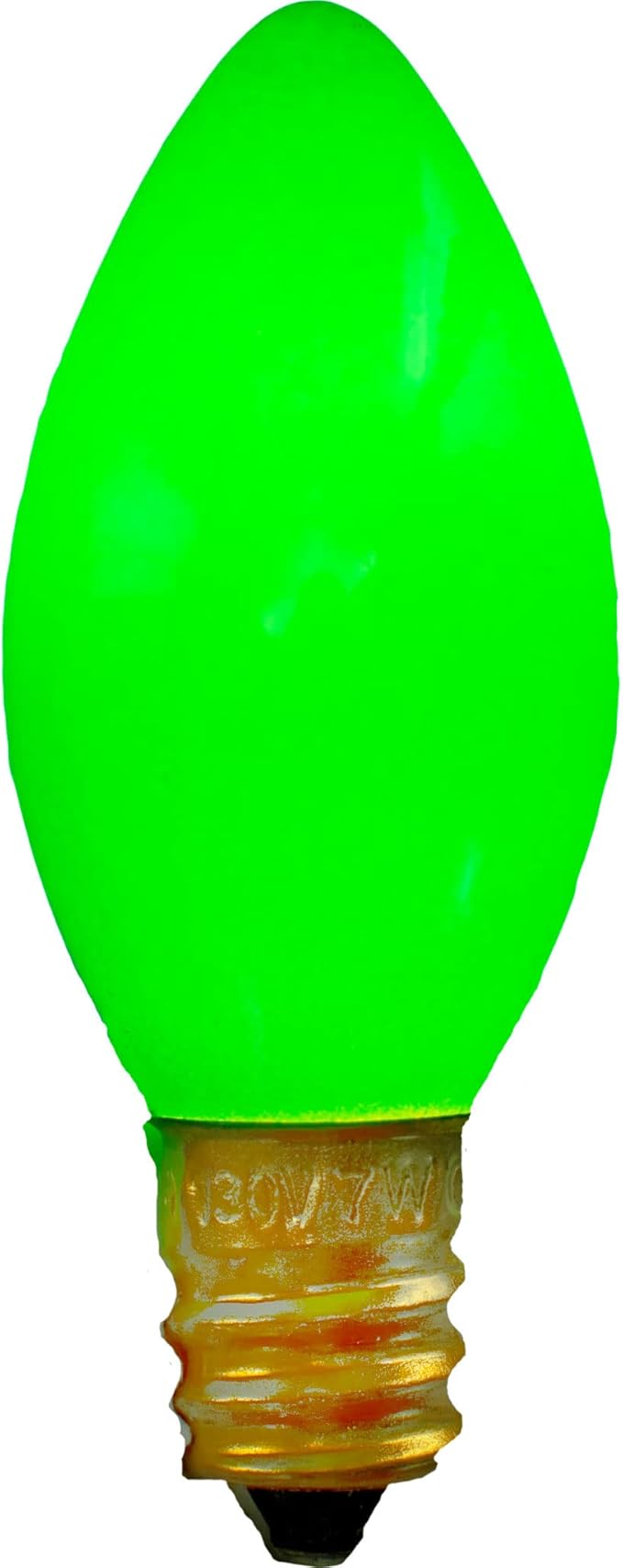 EST. LEE DISPLAY L D 1902 Indoor ＆ Outdoor String Light C7 Ceramic Christmas Steady Replacement Bulbs (Solid Green) | Lumora