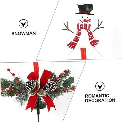 Christmas Snowman Solar Garden Path Light Led Outdoor Decoration for Lawn and Landscape Charming Holiday Solar Lamp for Christmas Decor
