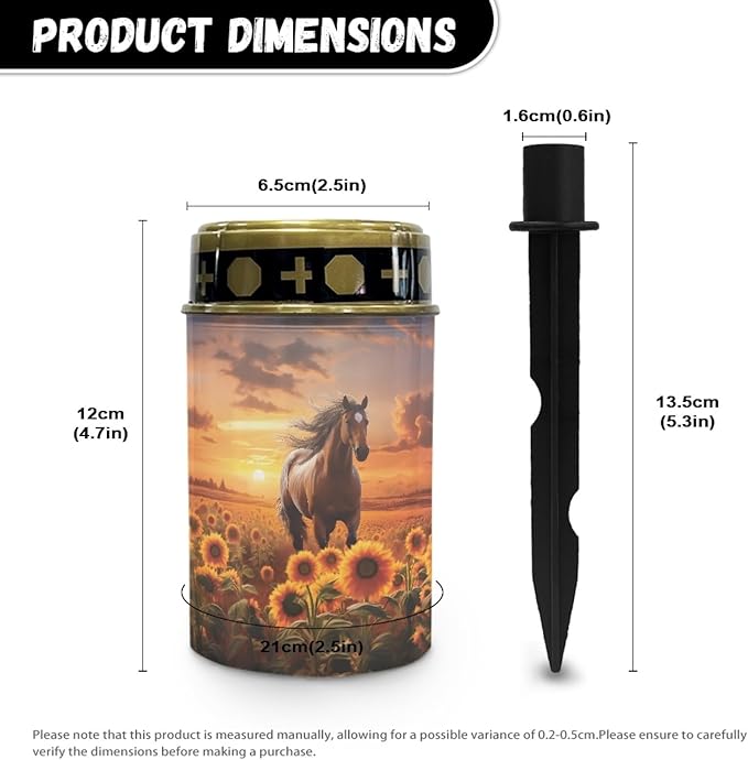 Sunflower Horse Solar Horse Lights for Outside,Solar Walkway Lights Outdoor Waterproof Solar Pathway Lights Solar Powered Lantern Landscape Lighting-Warm White