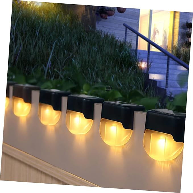 1Pc Solar Power LED Stair Light Outdoor Handrail and Fence Lamp for Garden Patio and Warm Lighting Easy | Lumora