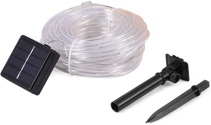 Solar Rope Lights, 23ft 50LED Waterproof Copper Tube Wire String Lights for Garden,Yard, Path, Fence, Stairs, Backyard, Patio Decorative (Warm White)