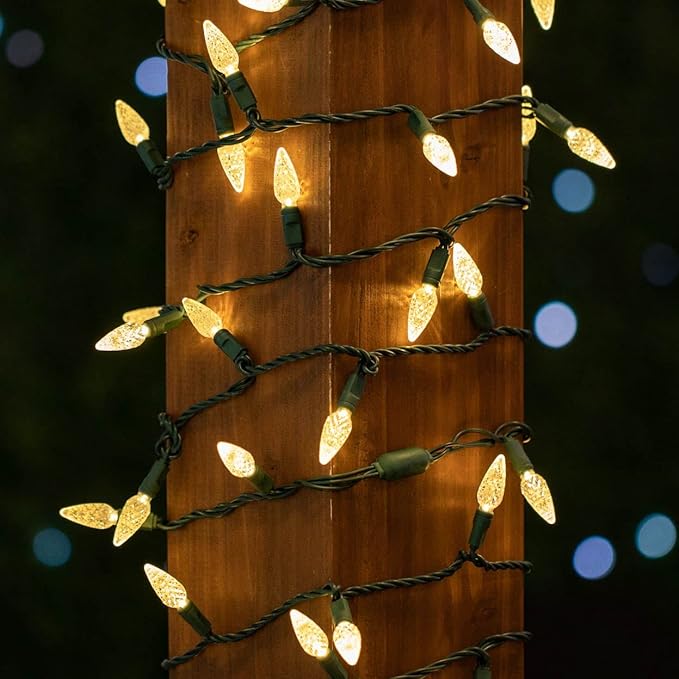 Novelty Lights 24FT 70 LED C6 Christmas String Lights, Outdoor Tree Commercial Grade LED Lights, Permanent | Lumora